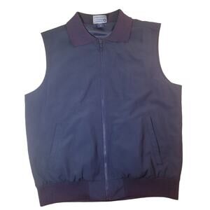 VTG Sunderland of Scotland Golf Vest Men’s L Blue Full Zip Windbreaker EUC